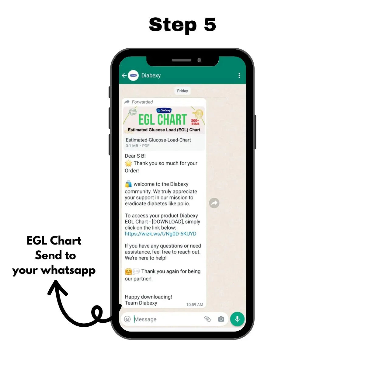 Egl chart sended on whatsapp