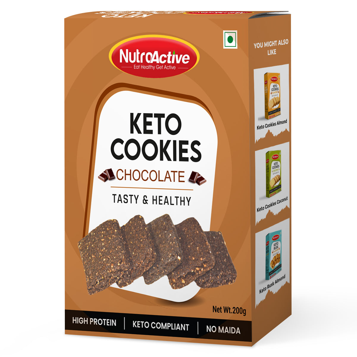 NutroActive Keto Chocolate Cookies - 200g