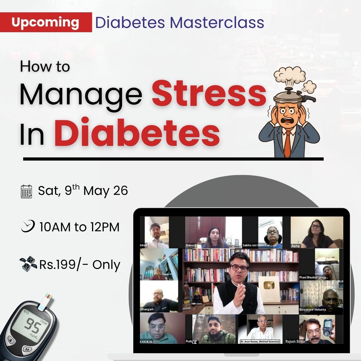 How to Manage Stress in Diabetes | 2 Hours Live Masterclass