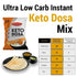 NutroActive keto dosa mix with ultra low carbs, high protein, and rice free for keto diet, diabetic friendly breakfast, and sugar free Indian recipes.